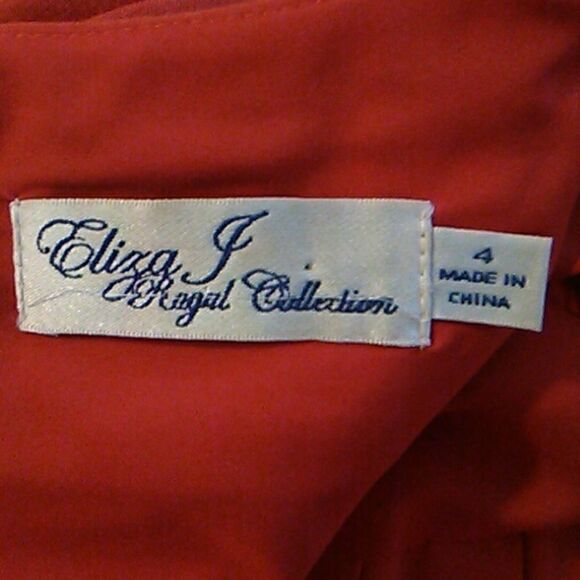 Eliza J Royal Collection Persimmon Pleated Dress - Picture 9 of 11